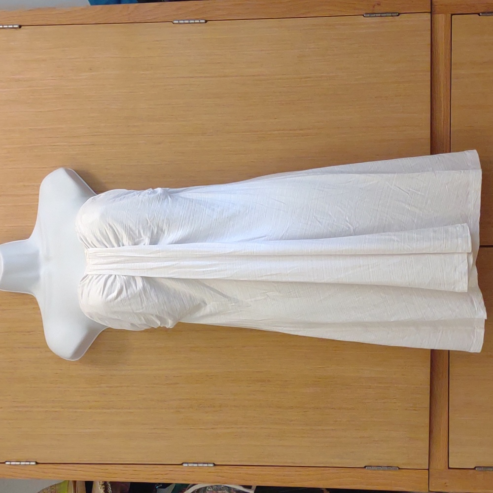 NWT White Strapless Bathing Suit Cover Up SZ L By Pacific Beach